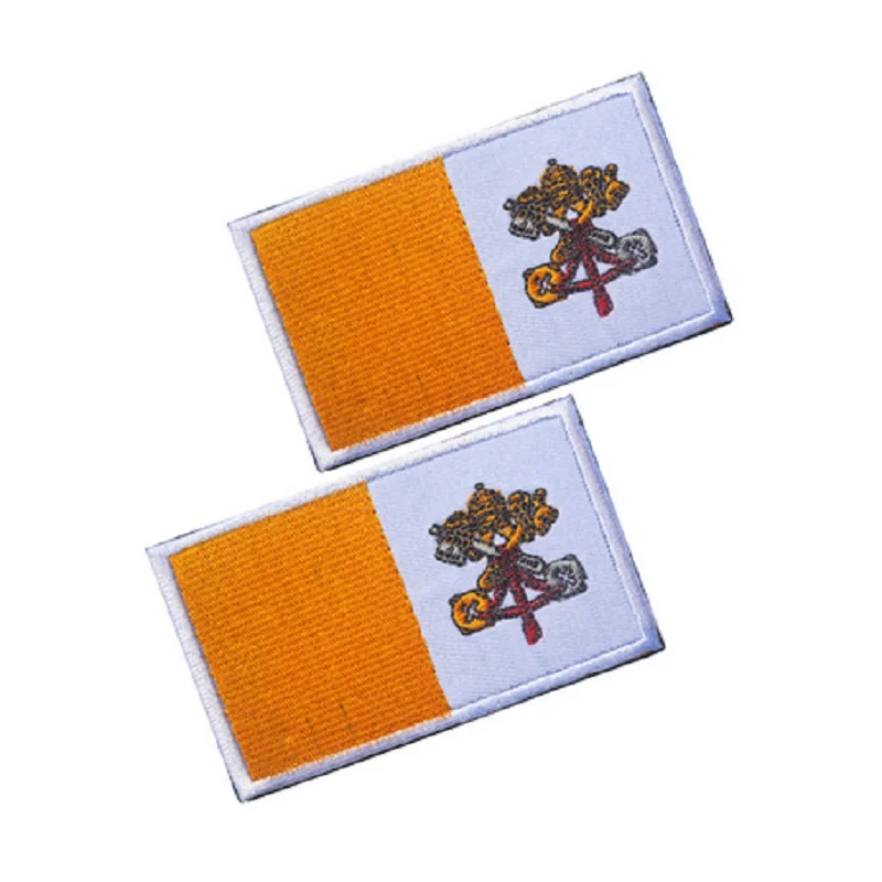 10 шт./лот 3D вышивка нашивки повязки петли и крючок флаг Ватикана город Значки для