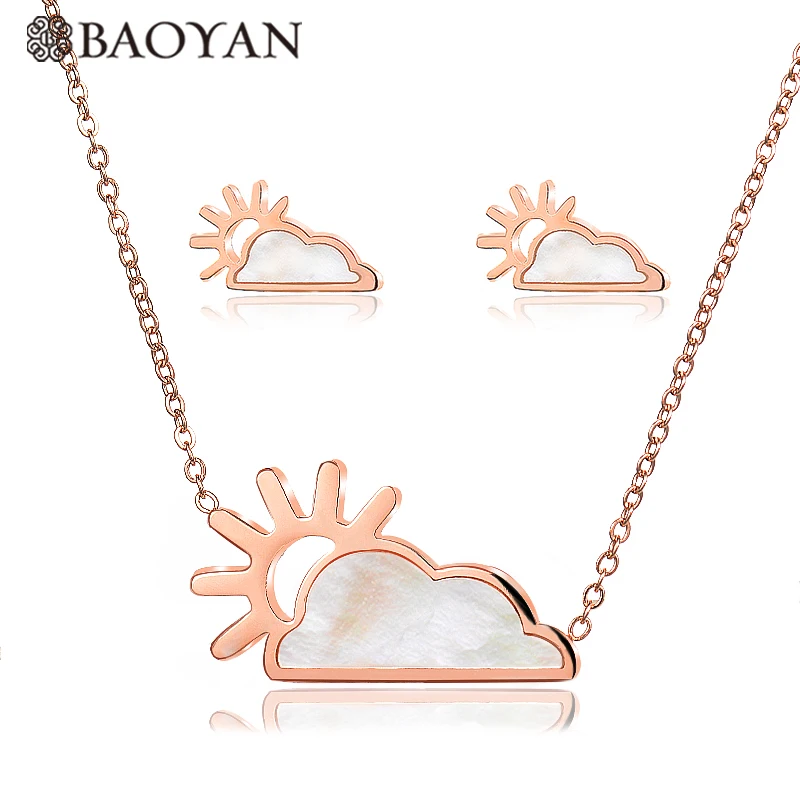 BAOYAN золотистый Серебристый с розой золотой цвет простое облако и медальон в