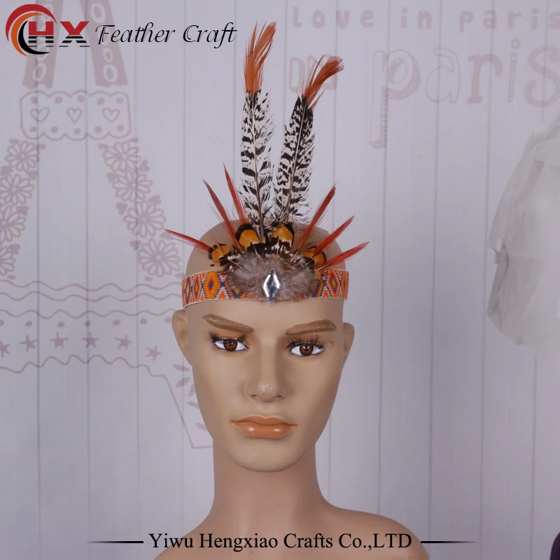 Женская повязка на голову с перьями в богемном стиле|festival feather|feathers for headdressesheaddress