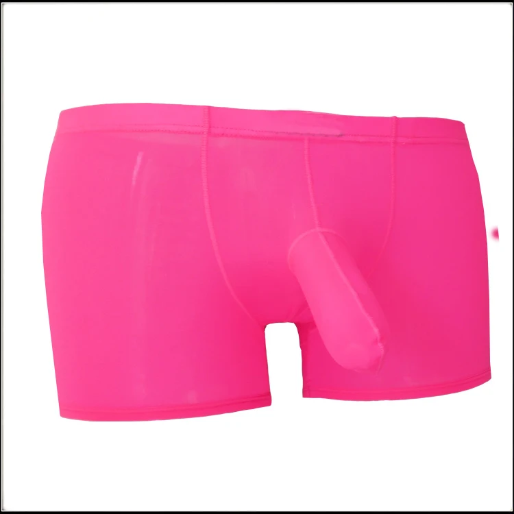 Мужские мягкие шелковые боксеры сексуальное нижнее белье с рукавом петушком|boxer