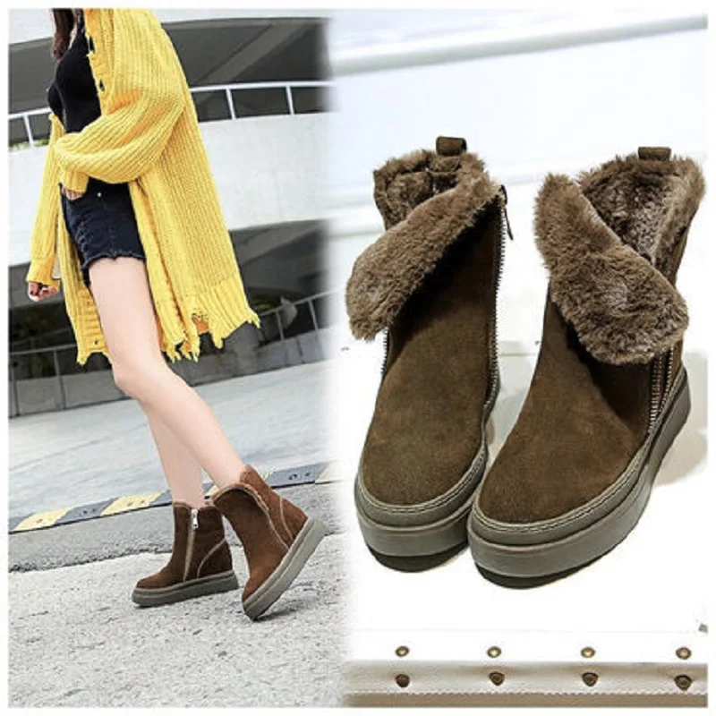 

Winter new snow boots short tube heighten warm women's boots flat boots.