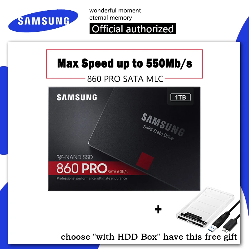SAMSUNG 860 PRO SSD 1 ТБ 256 GB 512 GB MLC HD SSD жесткий диск HDD 2,5 жесткий диск SSD SATA 1 ТБ твердотельный накопитель для ноутбука