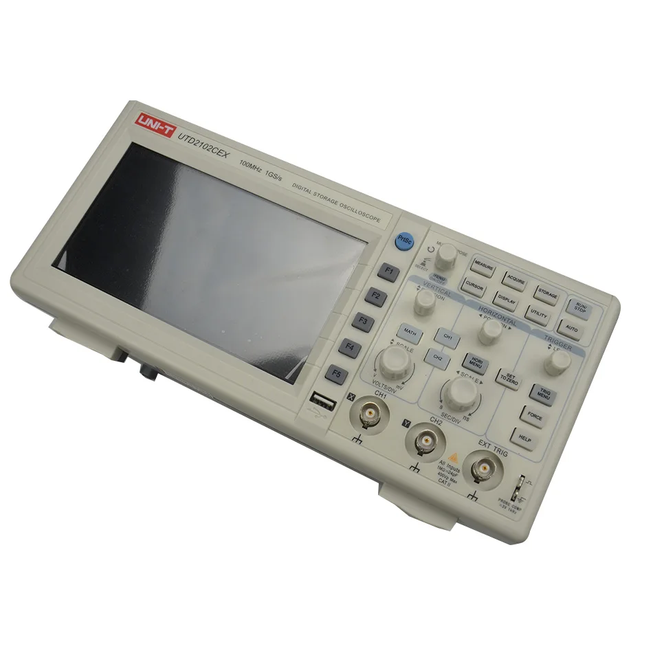 Высокая точность UNI-T UTD2052CEX/UTD2102CEX цифровой хранения осциллографы 2 канала 100 МГц 1Gs/a Scopemeter 7 дюймов ЖК-дисплей