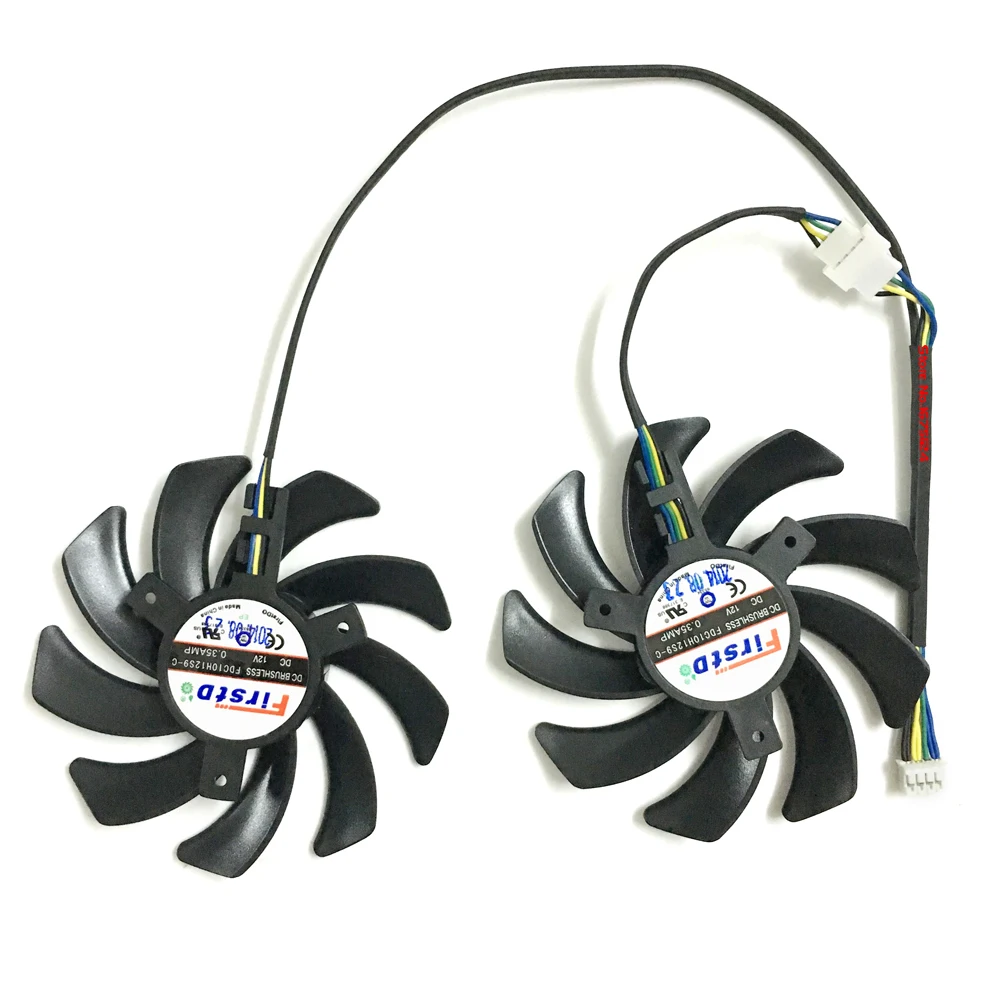 Вентилятор охлаждения VGA для компьютера 2 шт./лот 85 мм 4 контакта охлаждающий