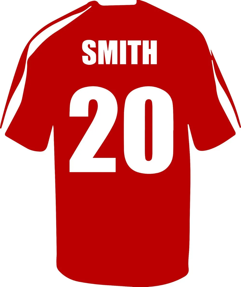 Новинка 2016 года. Виниловые настенные наклейки с персональным именем для футбола.