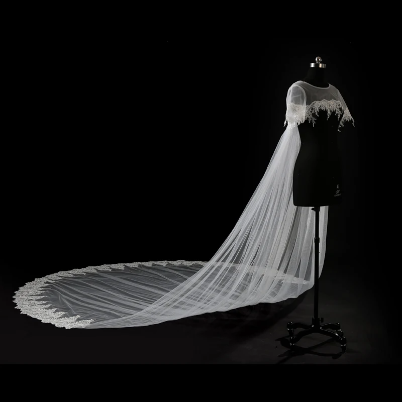 2017 новое поступление длинное женское болеро с кружевной аппликацией белая