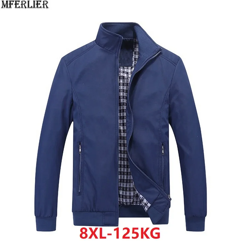 MFERLIER мужские куртки больших размеров 7XL 8XL классические деловые Простые