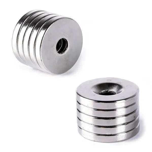 Украшения для дома D20mm x3mm 5 шт./упак. отверстие 5 мм кольцо редкой земли сильные потайные неодимовые магниты обработки Технология N50