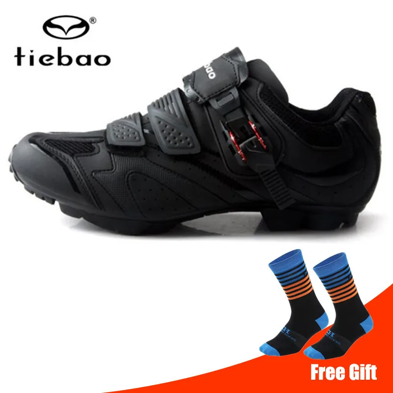 add socks Tiebao MTB велосипедная обувь добавить педаль SPD набор мужские кроссовки горный велосипед самоблокирующаяся Спортивная обувь Zapatillas Ciclismo - Цвет: add socks