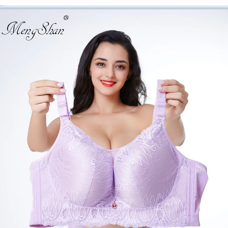 

Wireless Thin cotton cup lace large underwear Fat MM sexy bra Anti light, anti drooping, large cup bra underwear women socks