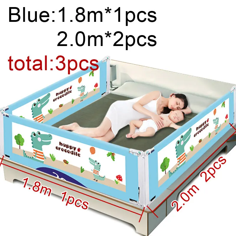 1.8m 2m 2m IMBABY ограждение для детской кроватки детский манеж - Цвет: 1.8m 2m 2m