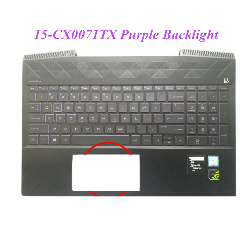 Новый оригинальный чехол для ноутбука HP 15-CX раскладная клавиатура US с подсветкой