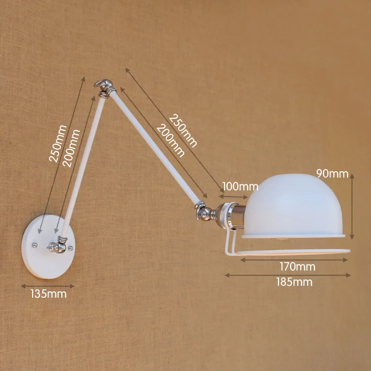 Латунный регулируемый настенный светильник в винтажном стиле | Лампы и освещение