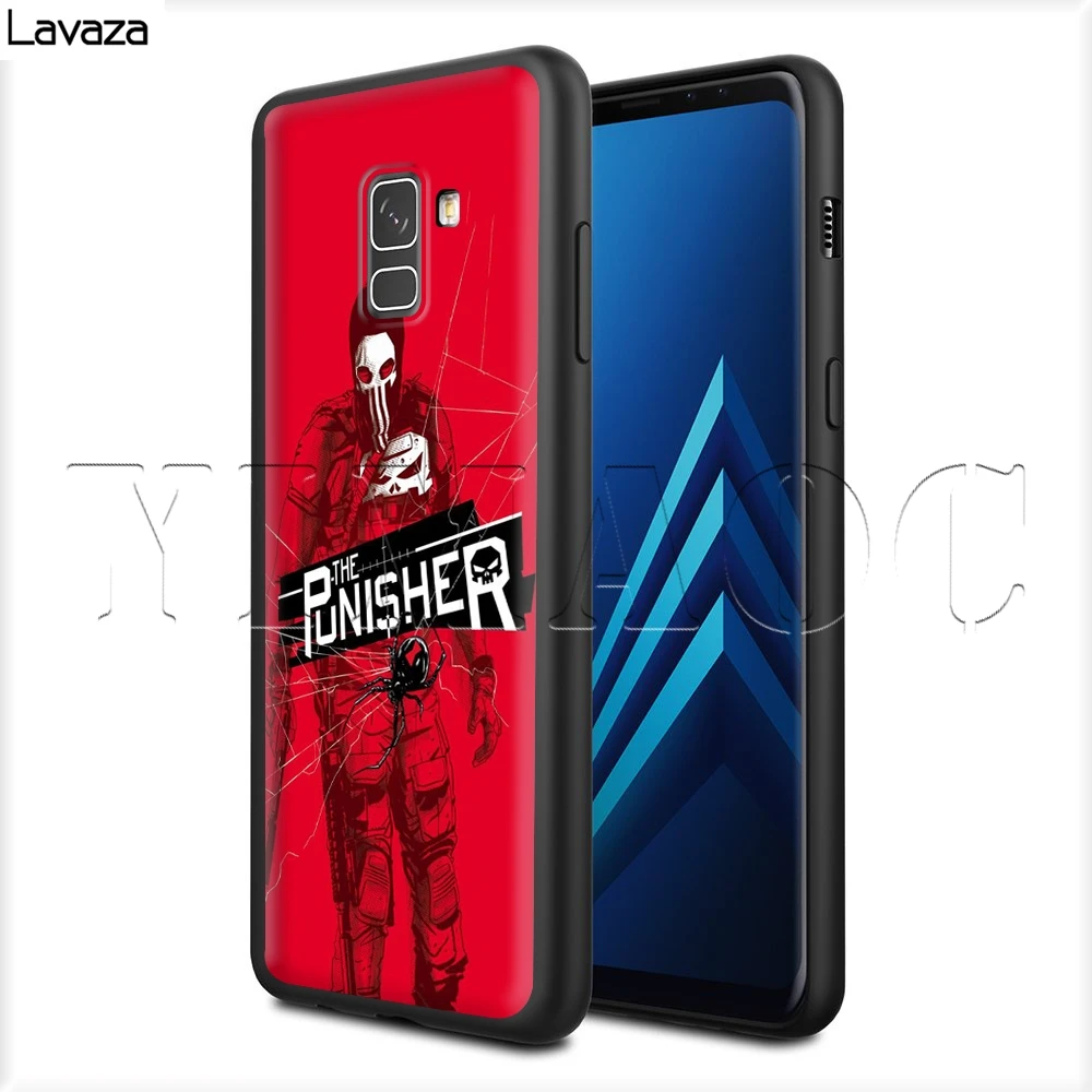Lavaza комиксов schwarz Каратель чехол для Samsung Галактики S6 S7 край J6 S8 S9 S10 плюс A3 A5 A6 A7 A8 A9