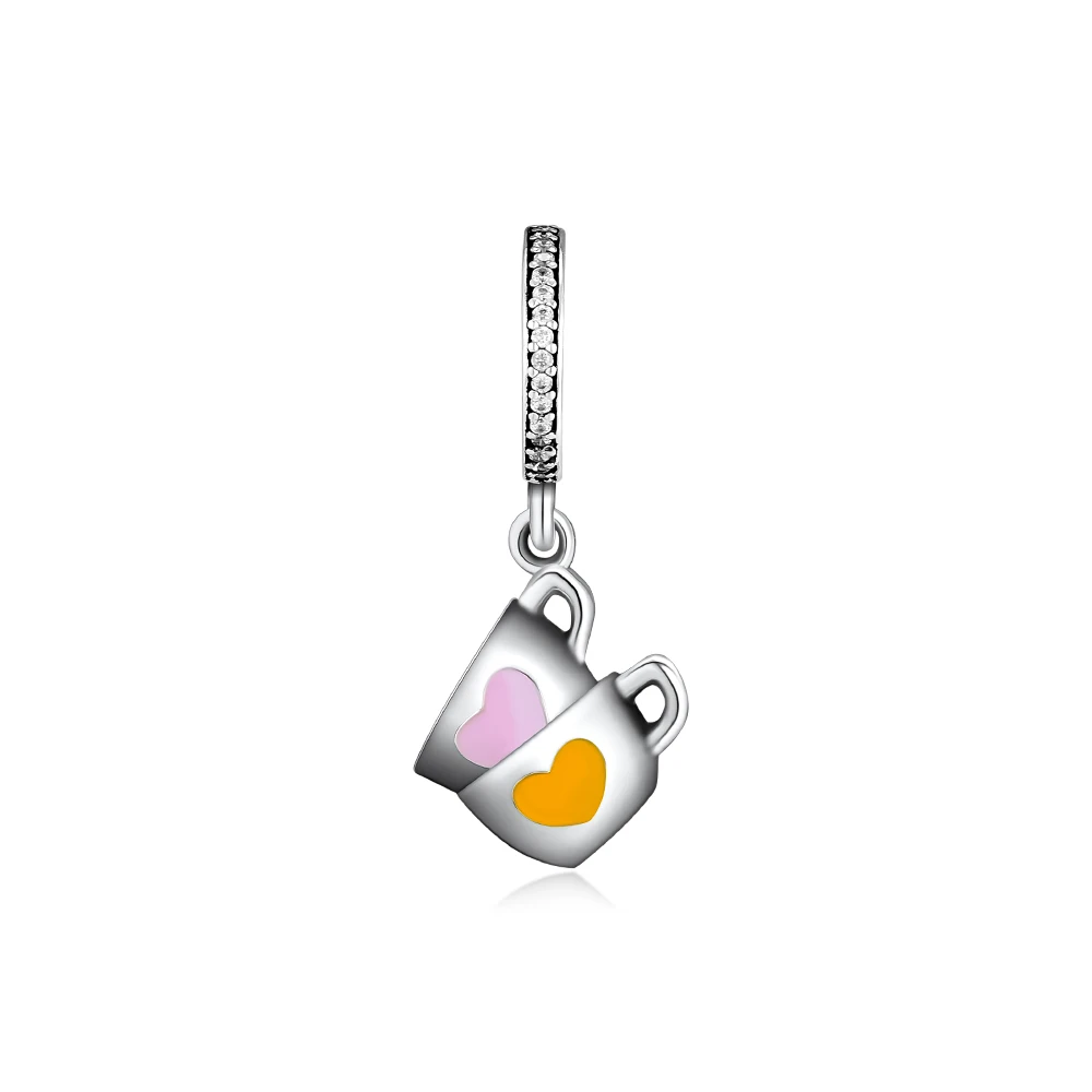 

CKK Sweet Tea Cup Beads Sterling Silver 925 Original for Bracelet DIY Charm Jewelry Making Accessories Berloques Wholesale