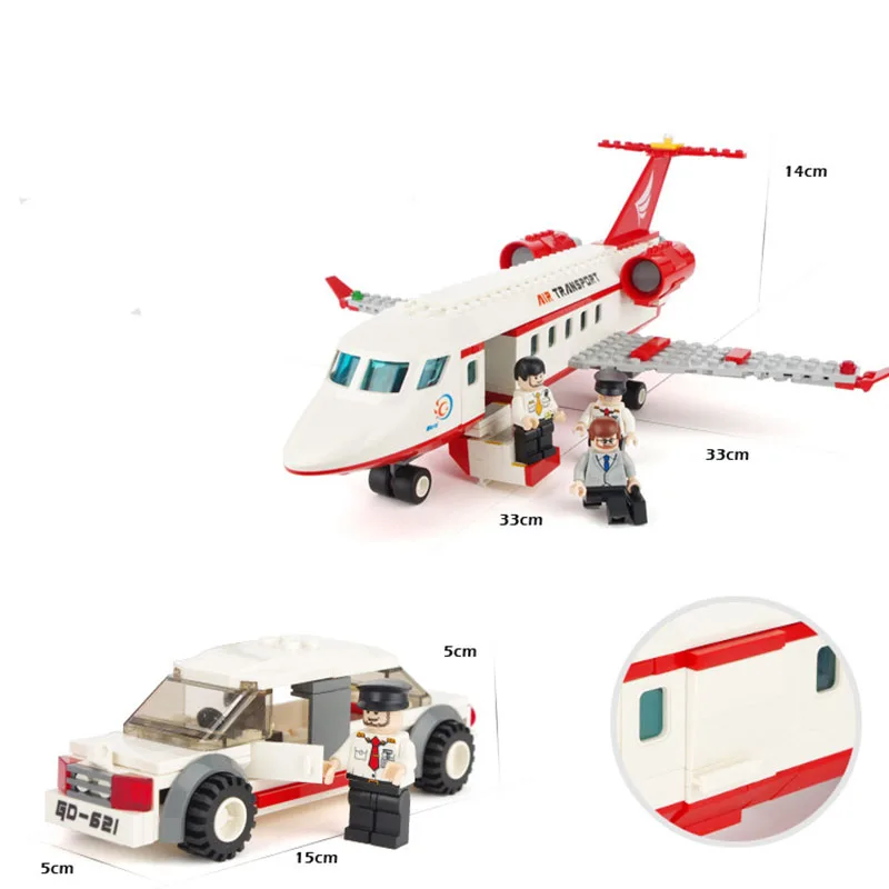 StZhou City Airport VIP Private Jet Plane Blocks 334pcs Bricks Building Block Sets Educational Toys For Children | Игрушки и хобби