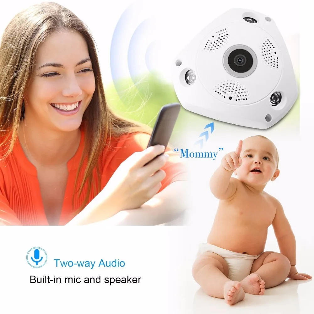 360 градусов рыбий глаз Wifi IP мини-камера 960P HD маленький внутренний P2P микро DV DVR камера датчик движения видеокамера Поддержка TF карта
