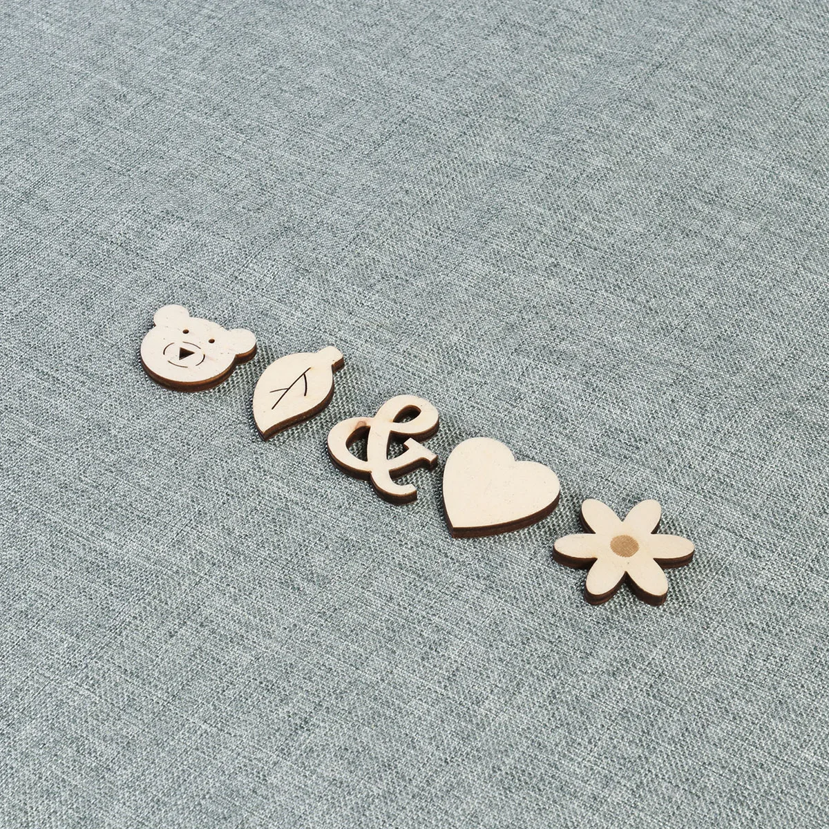 5 шт. деревянные фигурки DIY Craft смешанные узор формы Опора ремесла украшения для