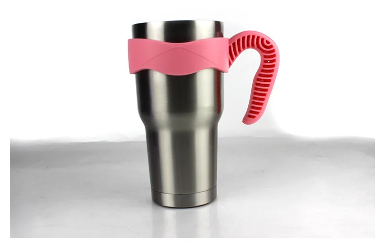 30oz pink Пластик держатель чашки стакан с ручкой кружка Поддержка для 20/30oz RTIC YETI дорожная бутылка для воды Стекло Портативный Ручной посуда для напитков - Цвет: 30oz pink