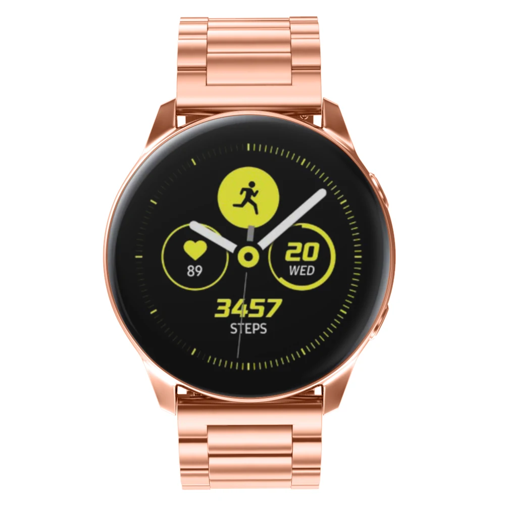 20mm Stainless Steel Watch Strap for Samsung Gear S2 Classic/Gear Metal Bracelet Wristband Replacement for Samsung Galaxy Active