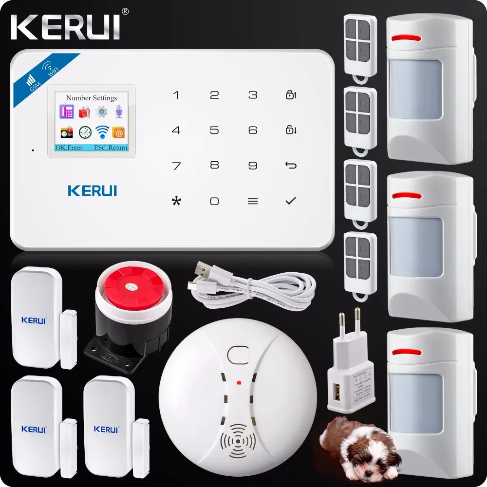 Беспроводная система охранной сигнализации Kerui W18 Wi Fi GSM IOS Android с ЖК