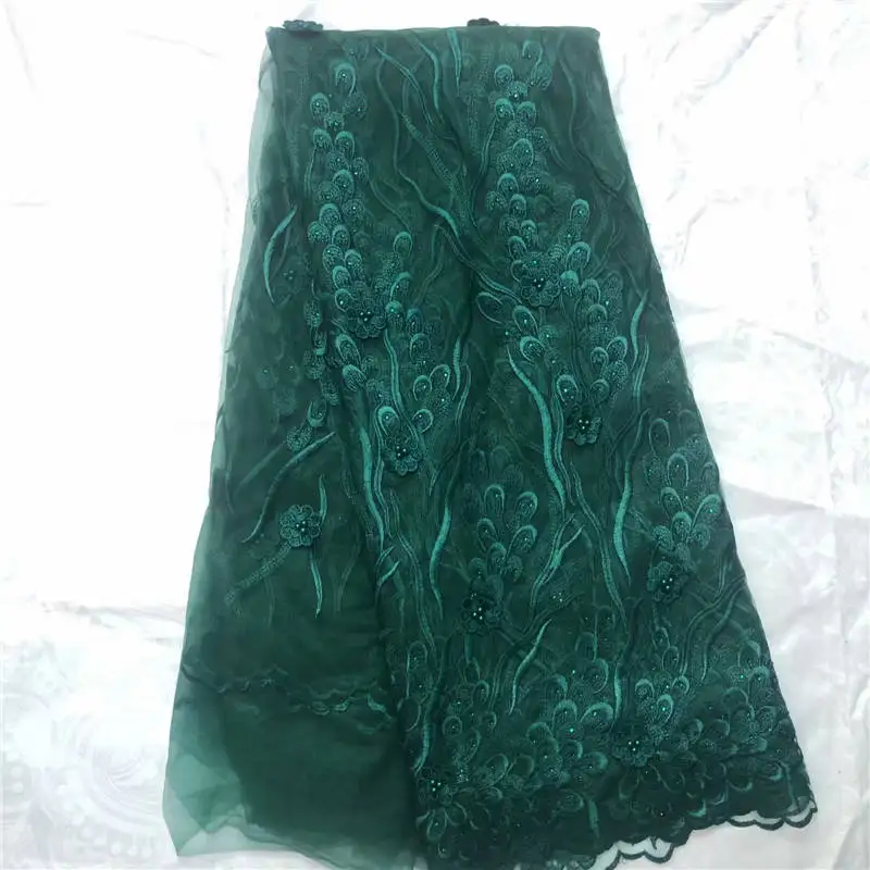 3d кружевная ткань 2019 высокого качества африканская Свадебная бусины нигерийские