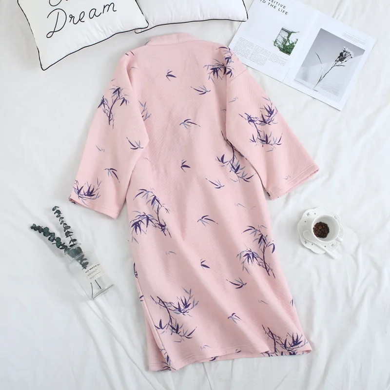 Women Men Thicken Kimono Robes Autumn Winter Bathrobes homme Robe femme dressing gown cotton sleepwear warm breathable