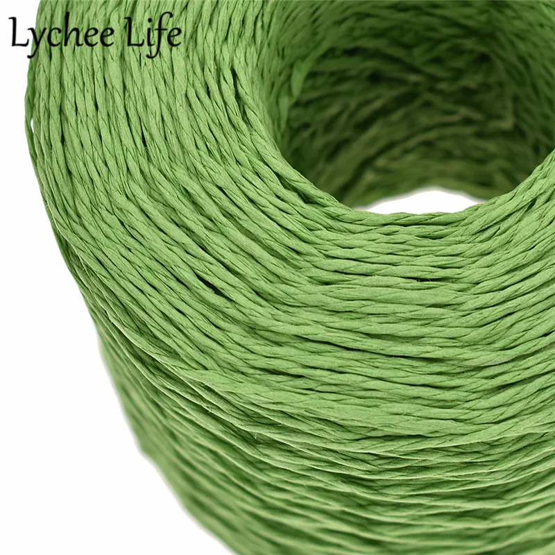 Lychee Life, 200 м, рафия, бумага, однотонные ленты, 2 мм, сделай сам, товары для рукоделия, ручной работы, для шитья, практичные инструменты, аксессуары