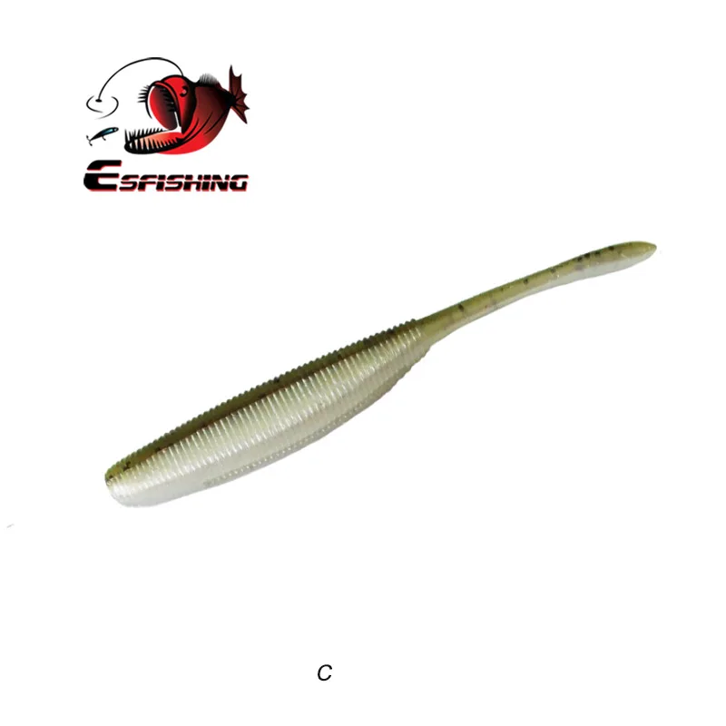 C Esfishing рыболовные приманки весна мягкий силиконовый привод Shad 10 см 8 шт. снасти для рыбалки на карпа приманка китайская форель соленая - Цвет: C