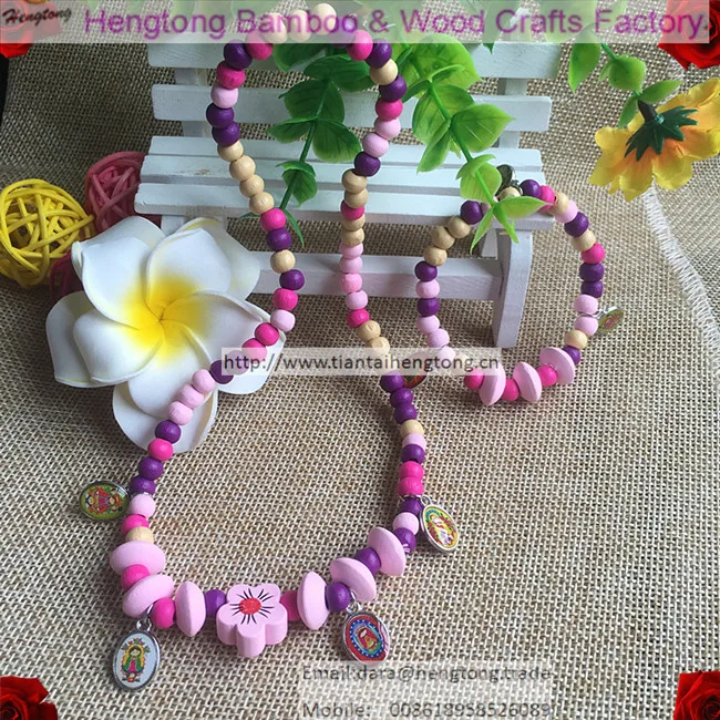 Набор украшений из 5 искусственных деревянных бусин детские браслеты
