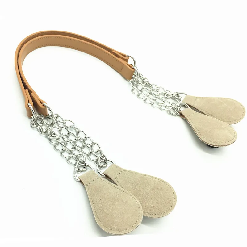 light beige 70 1 пара новых сочетающихся цепных ручек со слезами для obag ручных сумок, сумок, кошельков - Цвет: light beige 70
