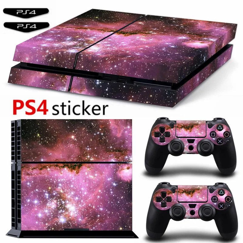 Виниловая наклейка на консоль Ps4 2 контроллера|Наклейки| |
