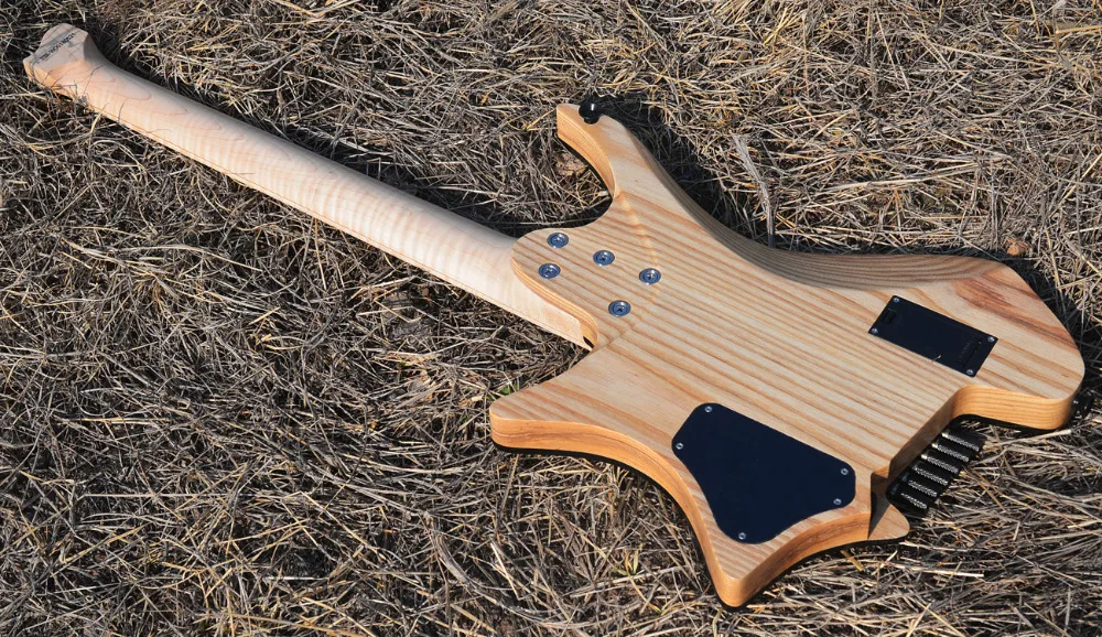 Новинка NK безголовая гитара Fanned Fret Гитара s black Eye фанера из тополя Топ Пламя клен Шея Гитара черная аппаратная