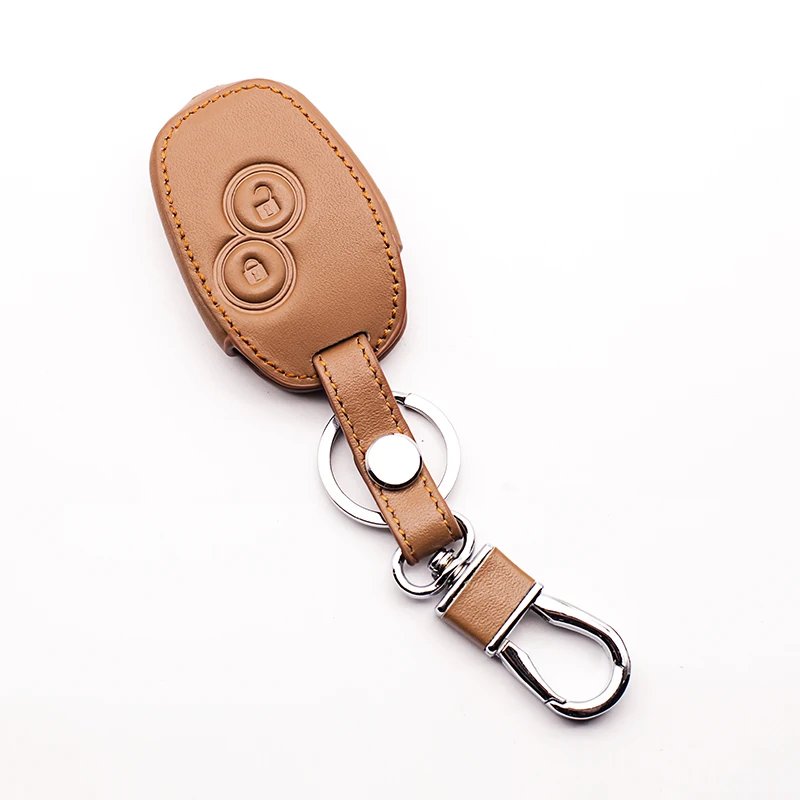 Кожаный чехол для автомобильного ключа Renault 2 кнопки пульта дистанционного