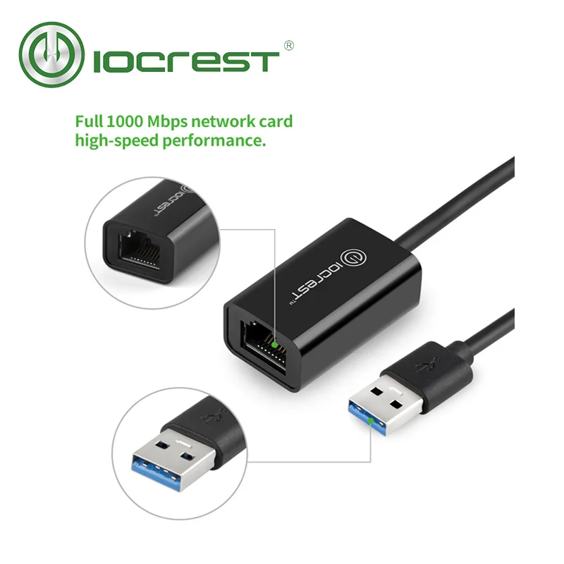 Сетевая карта IOCREST с USB 3 0 на 1000 Мбит/с Rj45 Ethernet Gigabit|Сетевые карты| |