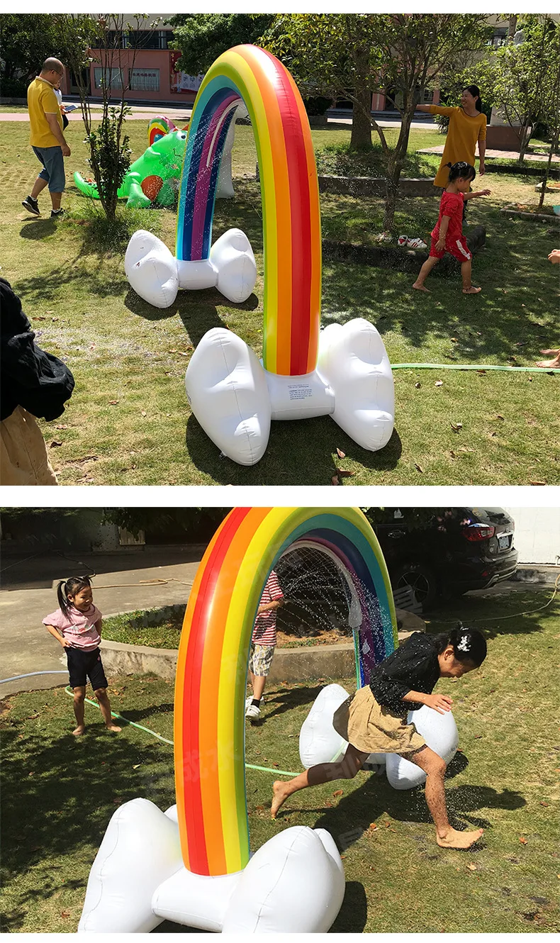 238 см гигантский Rianbow облако двор спринклер для детей взрослых Лето задний двор открытый водный игрушечный бассейн аксессуар детская игра игрушка