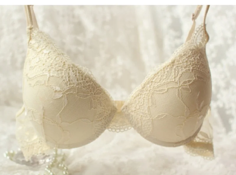 New Selling Sexy Lace Top Floral Decoration Plunge 3/4 Cup Lenceria 70B 75B 80B Cream-White Purple Blue Black Wine-Red HGBS0011 | Женская