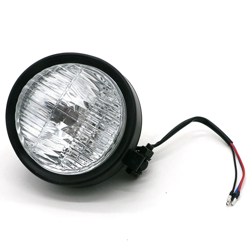 6 дюймов Ретро Алюминий мотоциклетные фары 12V Черный Высокий/ближнего света лампы для CG125 GN125 Suzuki Кафе Рейсер