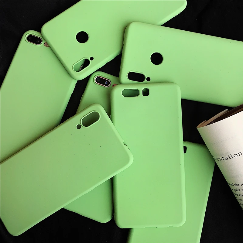 Kexin For Huawei Honor 5X/6/7/8 Lite Fine rock sand Green Cover 10 9 7i V8 V9 Play Phone Case Shockproof |