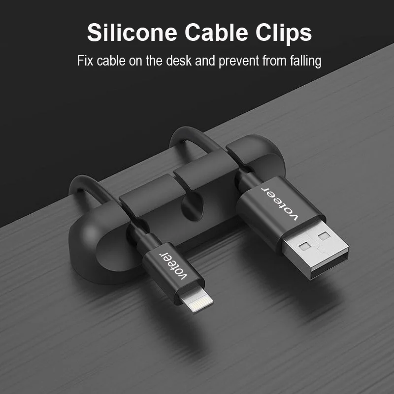 Держатель usb-кабеля Voteer защитный силиконовый кабель для намотки телефона шнур