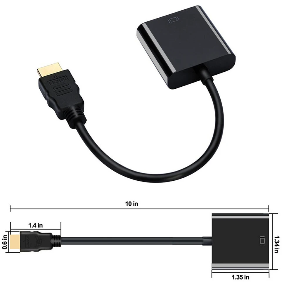 QGeeM HDMI к VGA адаптер цифро-аналоговый видео аудио конвертер кабель 1080p для Xbox 360 PS3 PS4 ПК ноутбук ТВ коробка проектор