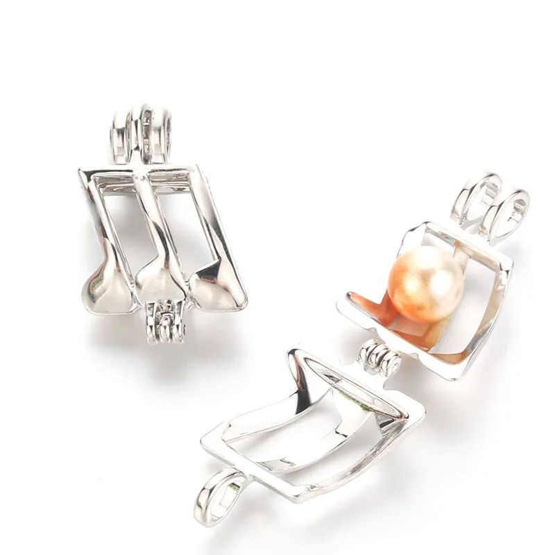 5 шт. музыкальная жемчужная клетка медальон подвеска сделай сам из бисера