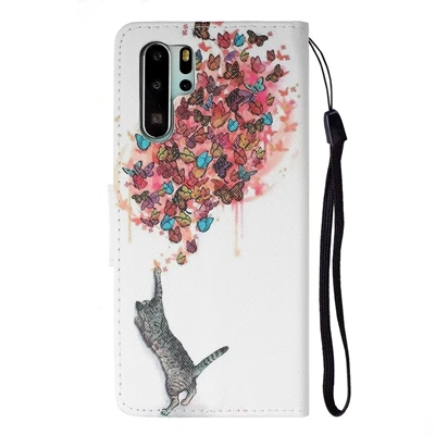 Из искусственной кожи флип чехол для huawei P20 P30 P9 Коврики 20 Lite про животных магнит держатель для карт кошелек чехол для Honor 6a P удобные сумки - Цвет: GINGER