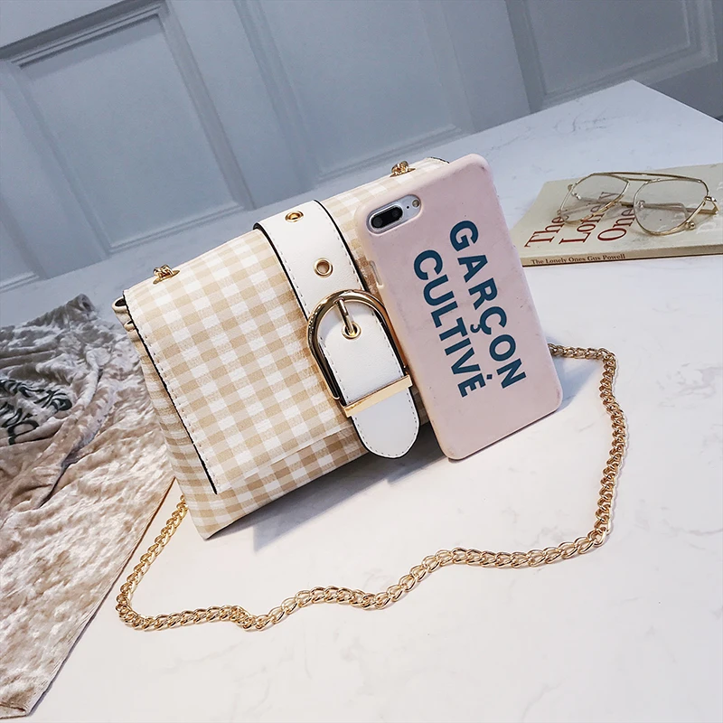 Корейские женские нейлон сумка плед дизайнер Crossbody Сумка дропшиппинг Летние