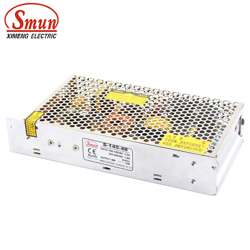 SMUN S 145 48 высокое качество вт В 3A Переключатель Импульсный источник питания для CCTV