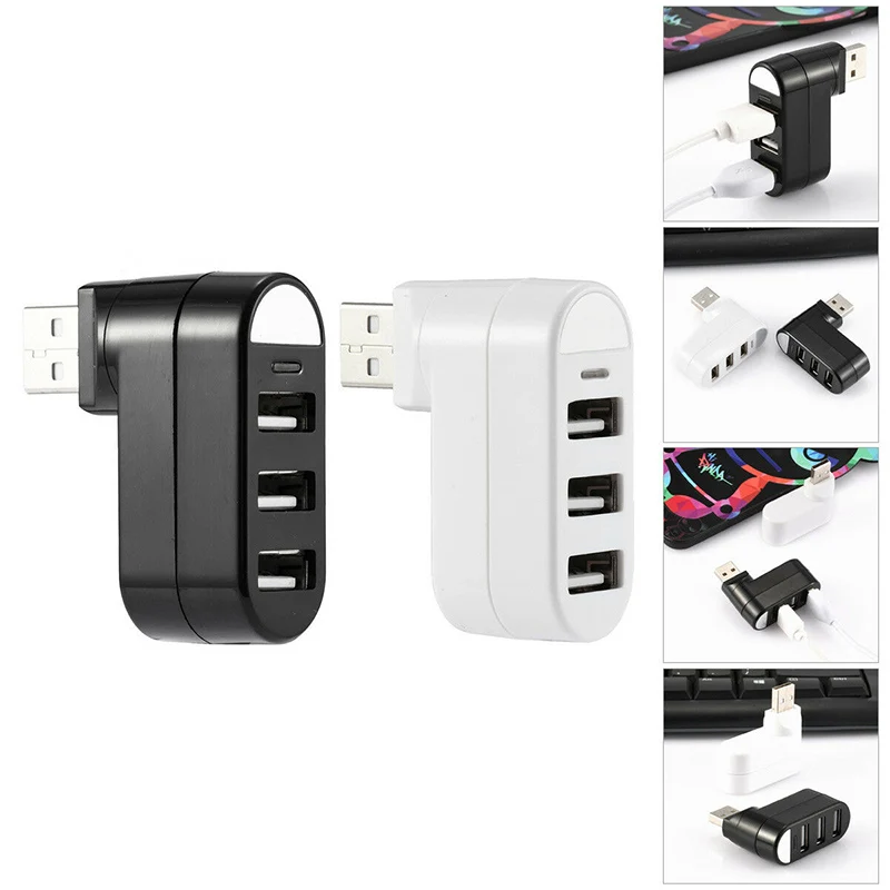 Мини 3 порта USB 2 0 вращающийся сплиттер адаптер концентратор для MacBook PC ноутбук