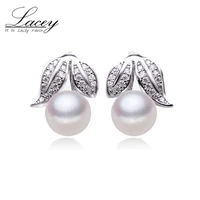 wedding silver earring with pearls trendy freshwater 925 sterling natural real pearl earing for womenfine jewelry birthday gift