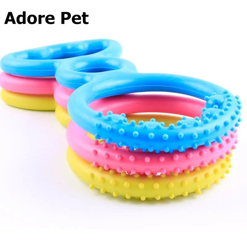Adore 2017 Pet игрушки TPR устойчивы укуса кольцо собака игрушка зубы мяч ароматный