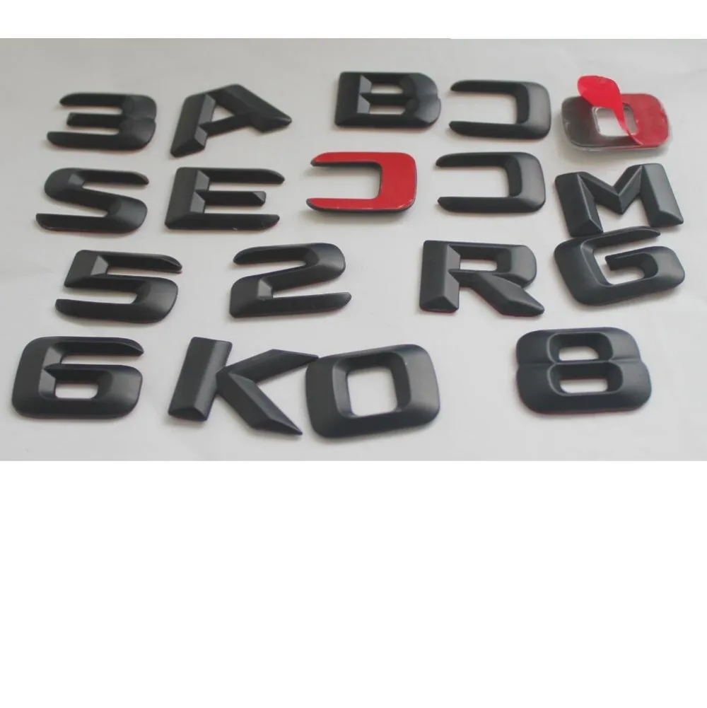 

Matt Black Trunk Rear 3D Letters Number Emblems Badges for Mercedes Benz W176 W204 W205 W166 W212 W213 W221 W222 SLK CLK GLK AMG