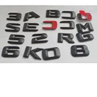 Черные матовые Значки для багажника с цифрами, эмблемы для Mercedes Benz AMG A B C E G S CL SL R CLK GLE ML GLE Class